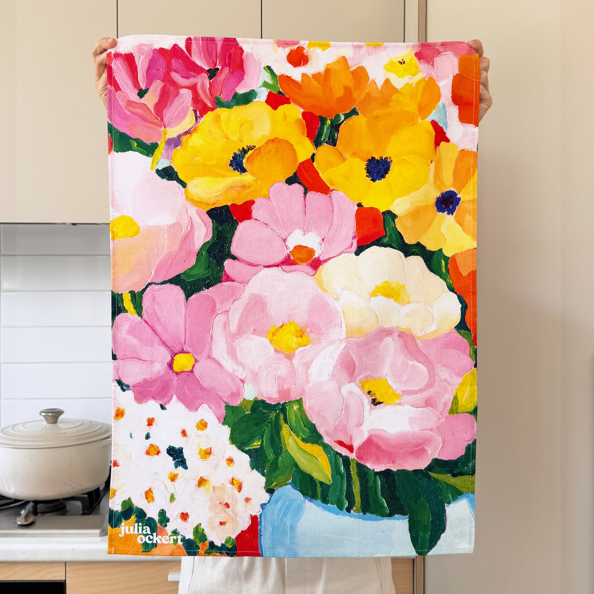 NEW: Flower Market Tea Towel