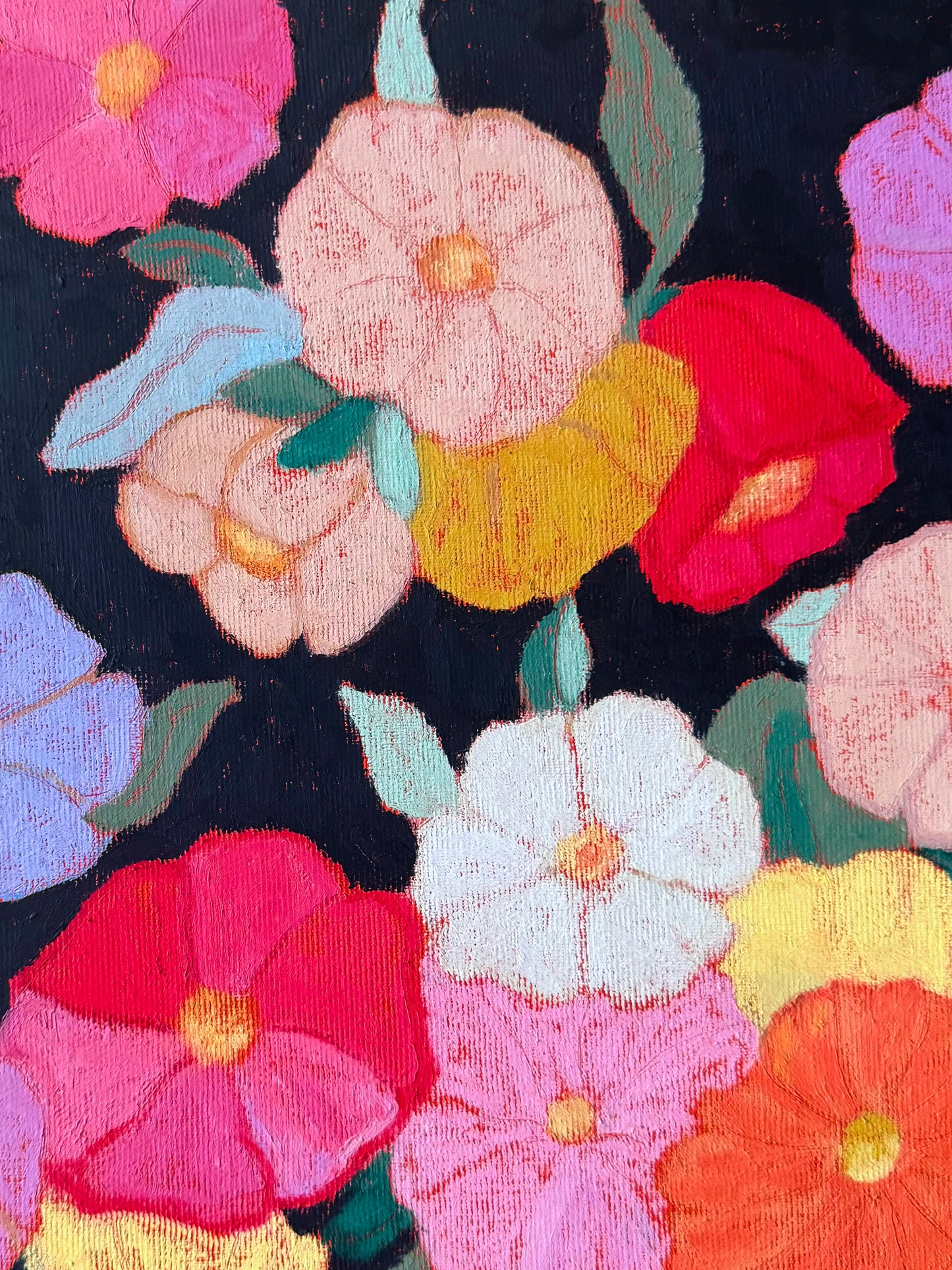 Midnight Moonflowers Original Artwork