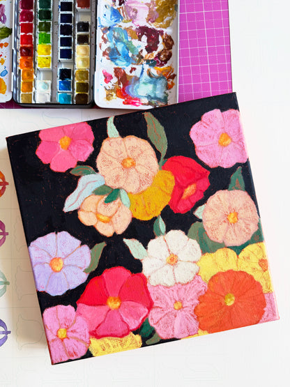 Midnight Moonflowers Original Artwork