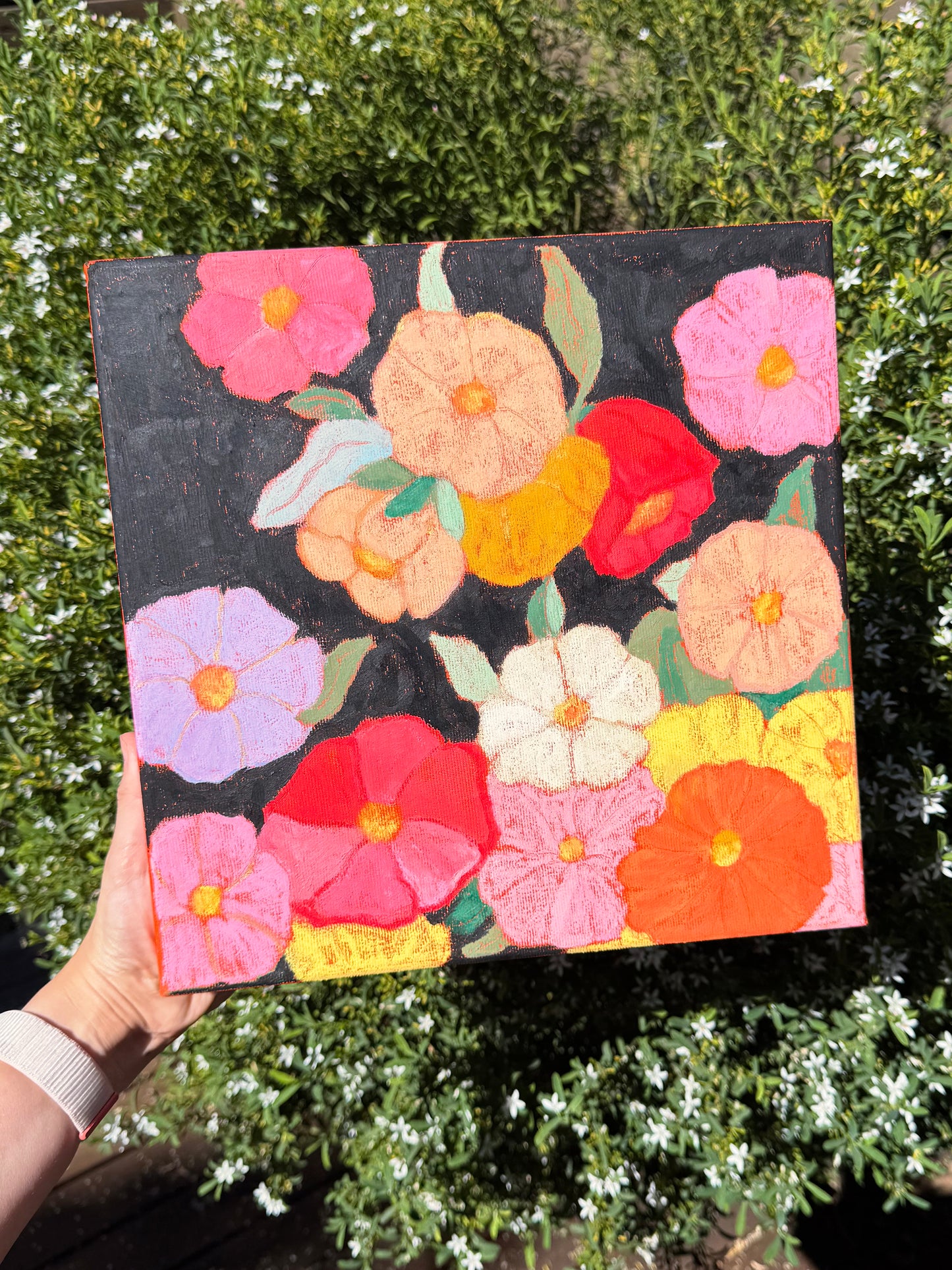 Midnight Moonflowers Original Artwork