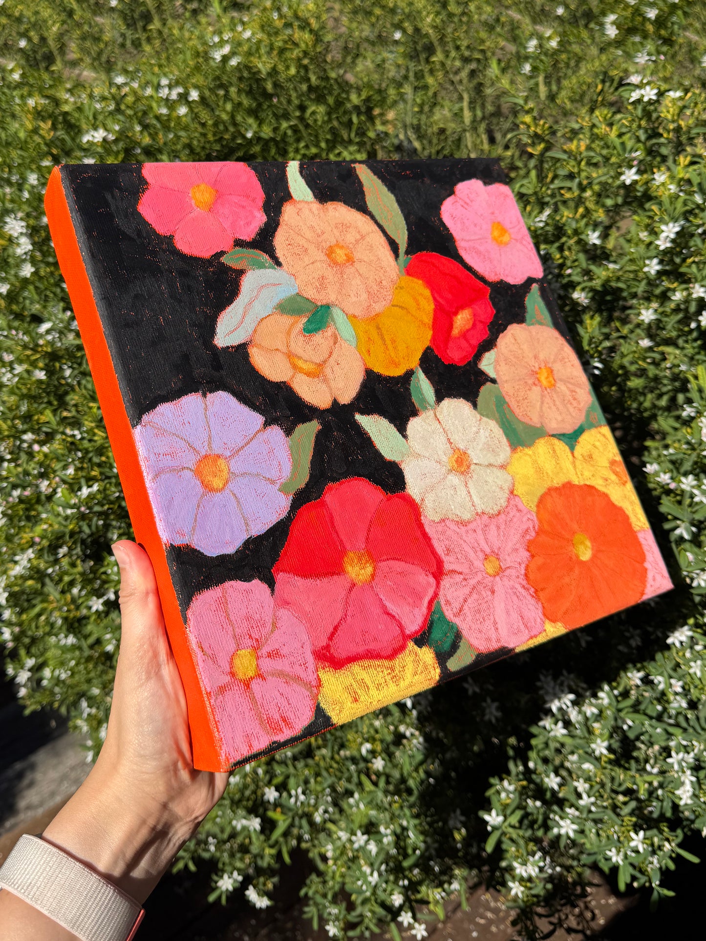 Midnight Moonflowers Original Artwork