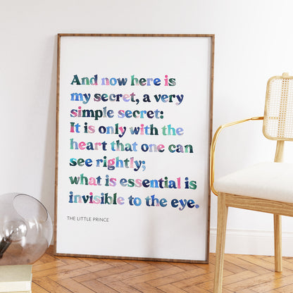 the little prince quote art print