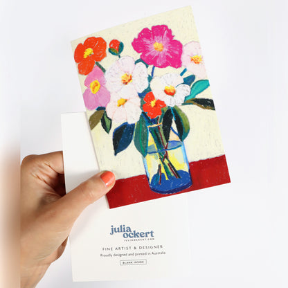 Gathered Garden (Brown) Greeting Card