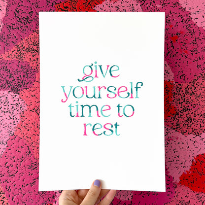 Give Yourself Time To Rest V1 Quote