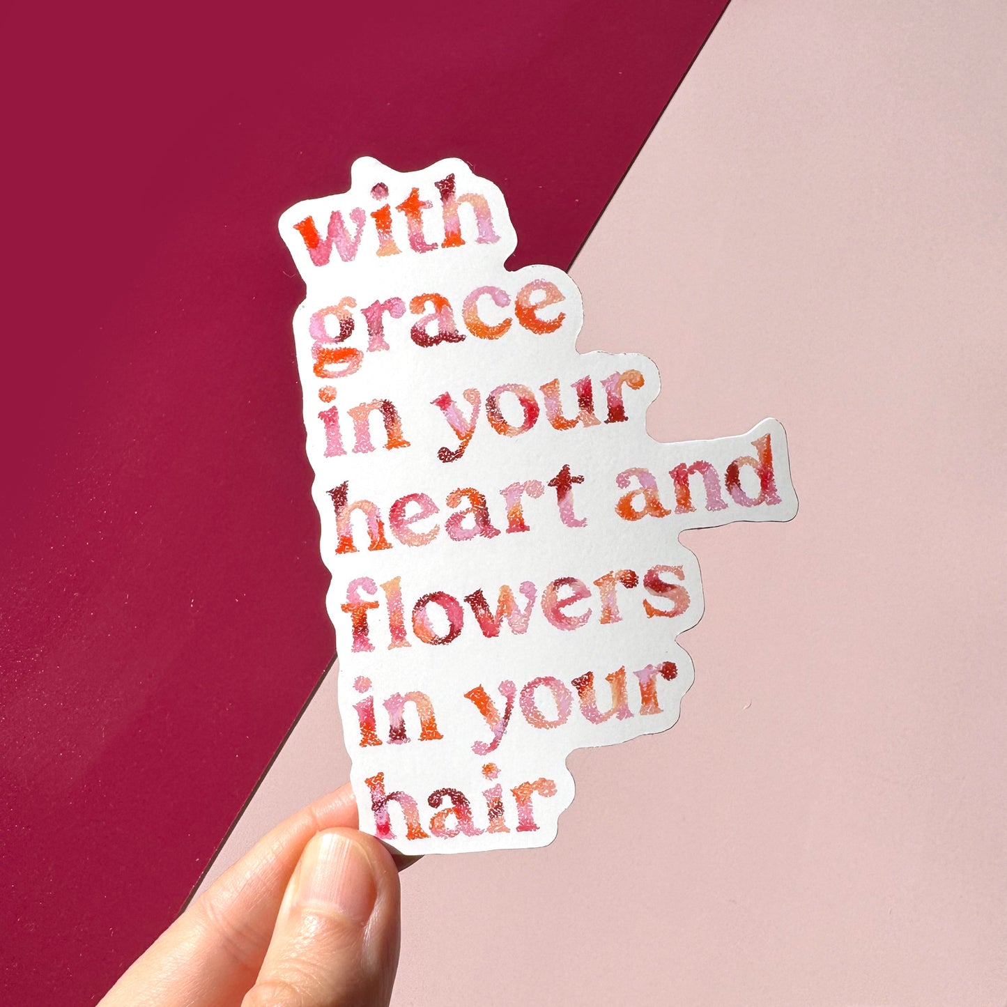 Flowers In Your Hair Vinyl Sticker