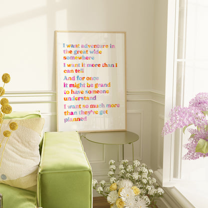 I Want Adventure (Belle Reprise Song) Print