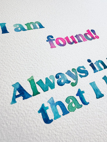 Love To Get Lost Original Watercolour Painting