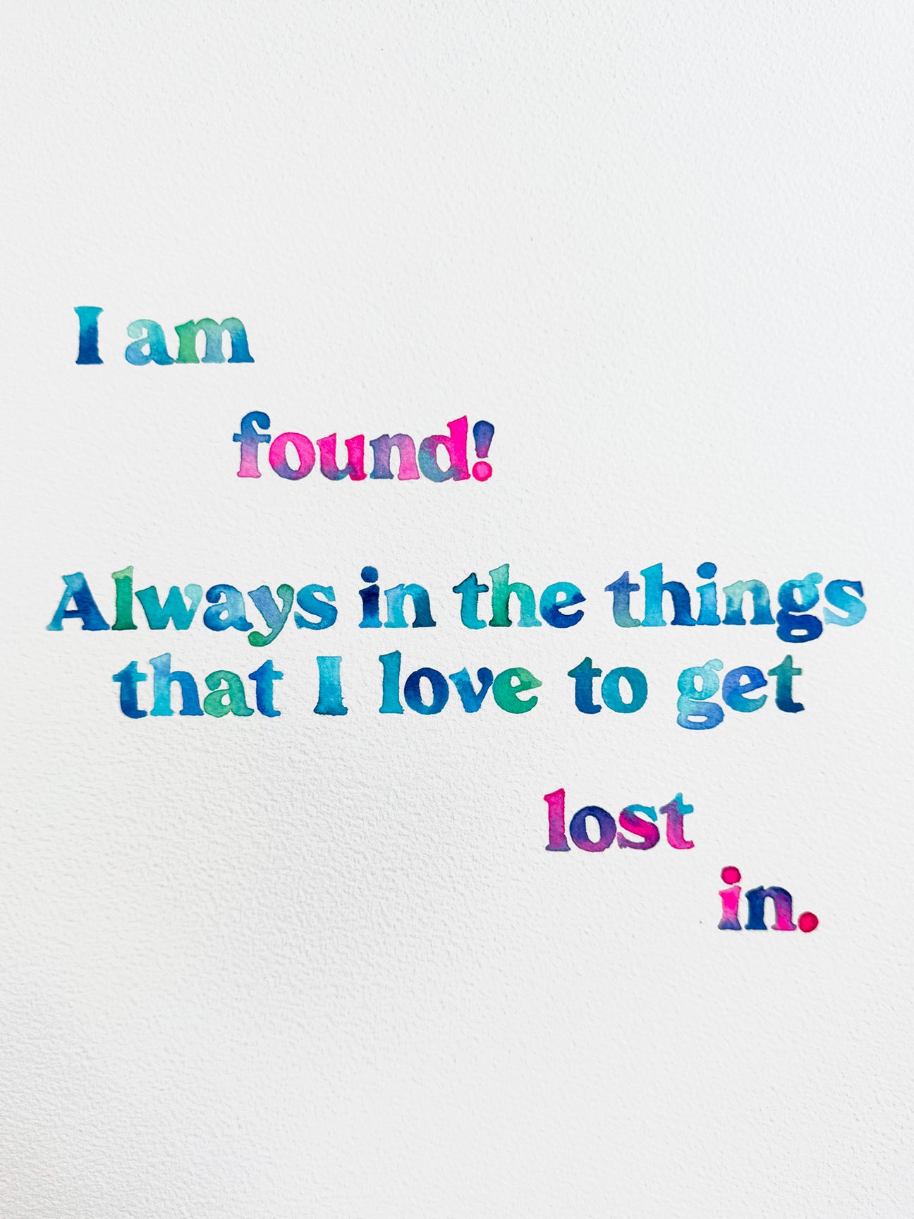 Love To Get Lost Original Watercolour Painting