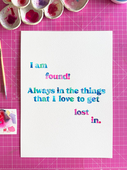 Love To Get Lost Original Watercolour Painting