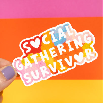 Social Gathering Survivor Sticker