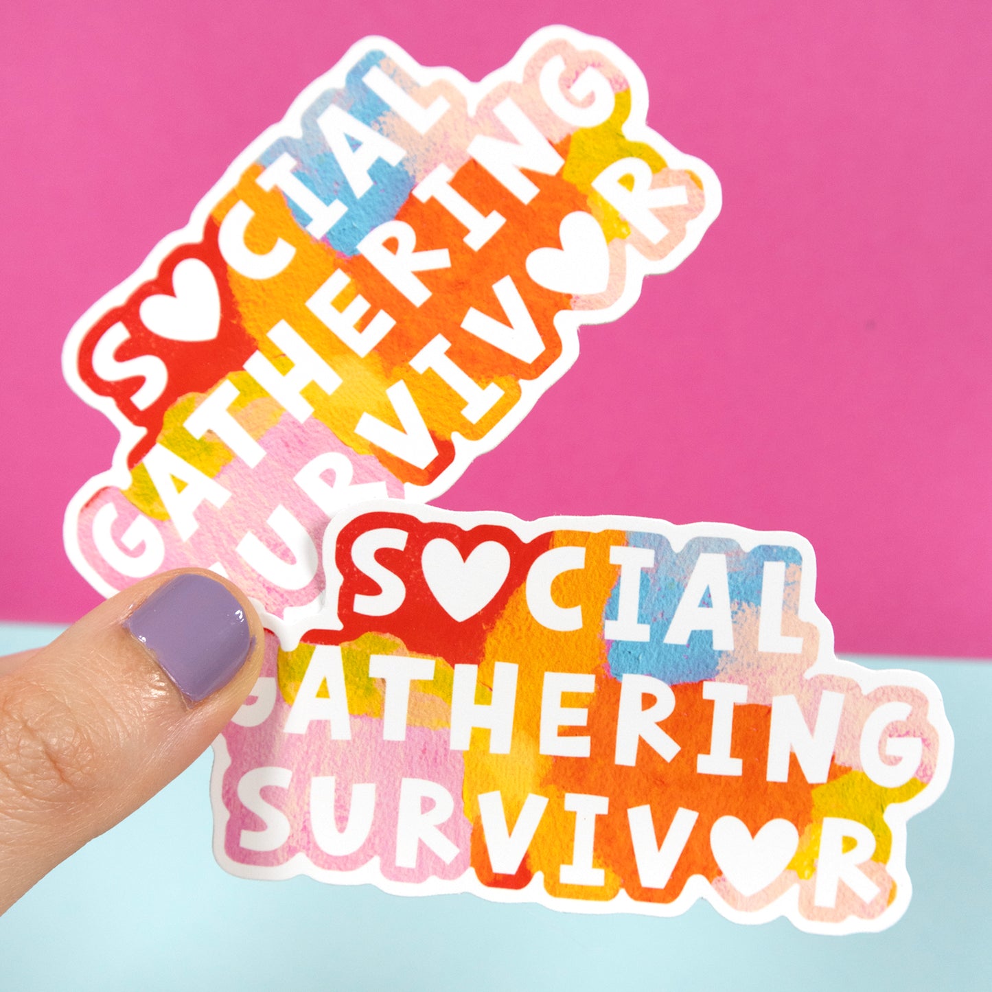 Social Gathering Survivor Sticker