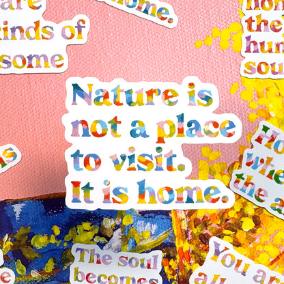 Nature Is Home Vinyl Sticker