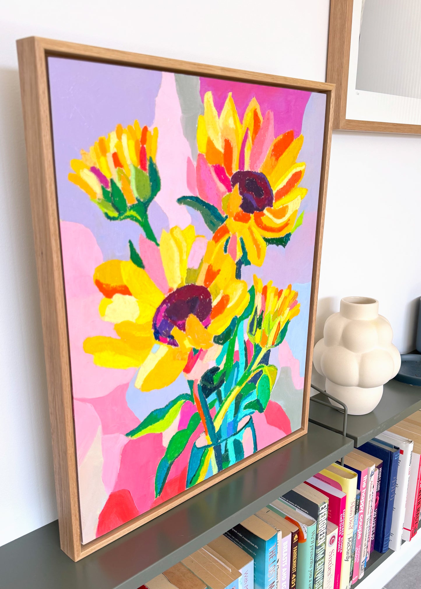 Sunflower Shenanigans Framed Original Artwork