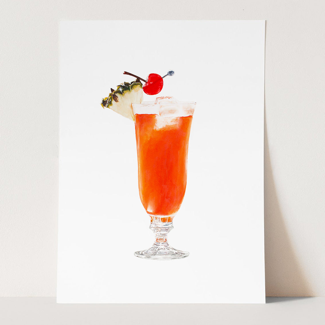 Jungle Bird / Singapore Sling Cocktail Fine Art Print | Giclées + Framed  Prints Available – Julia Ockert Art