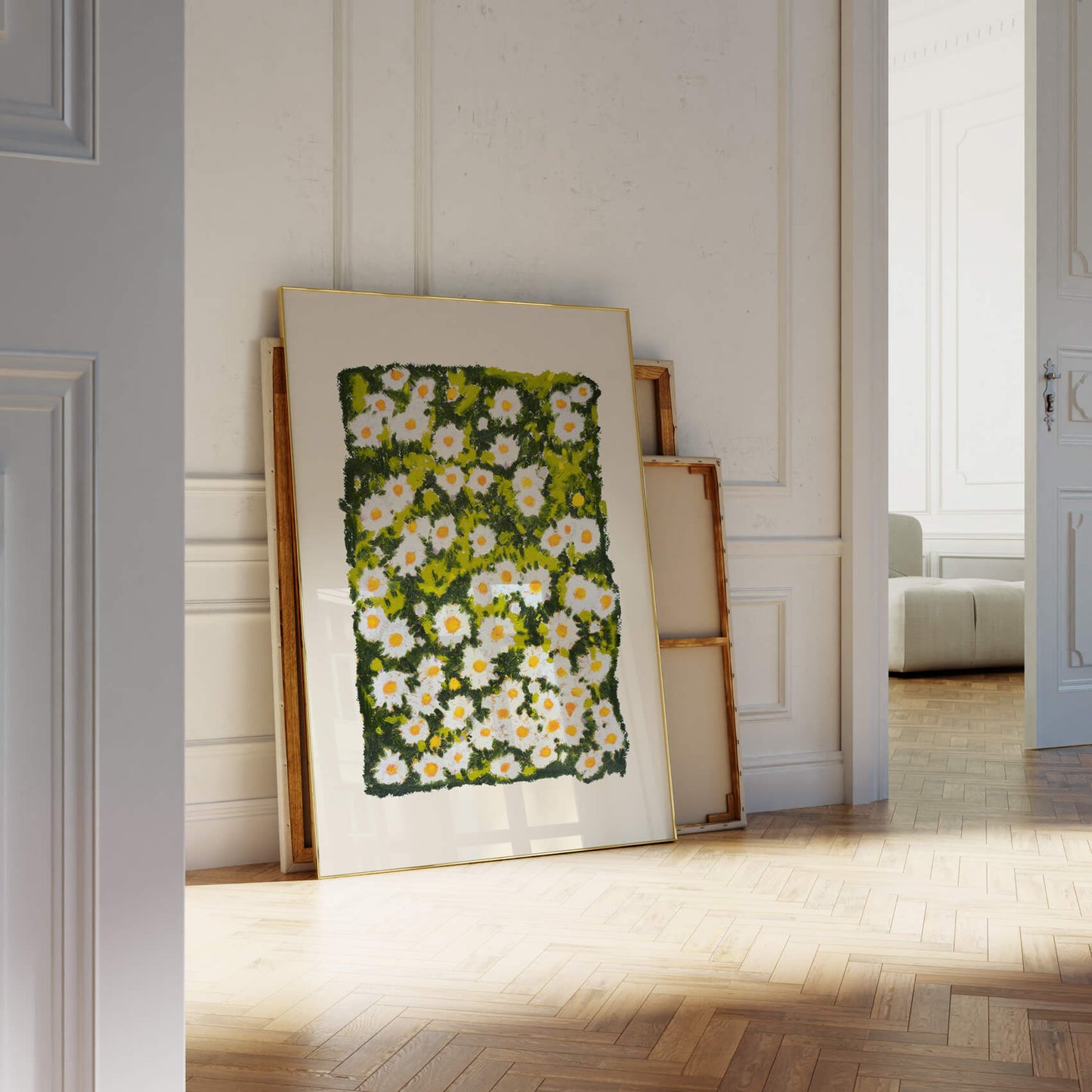 Living In The Daisies Art Print