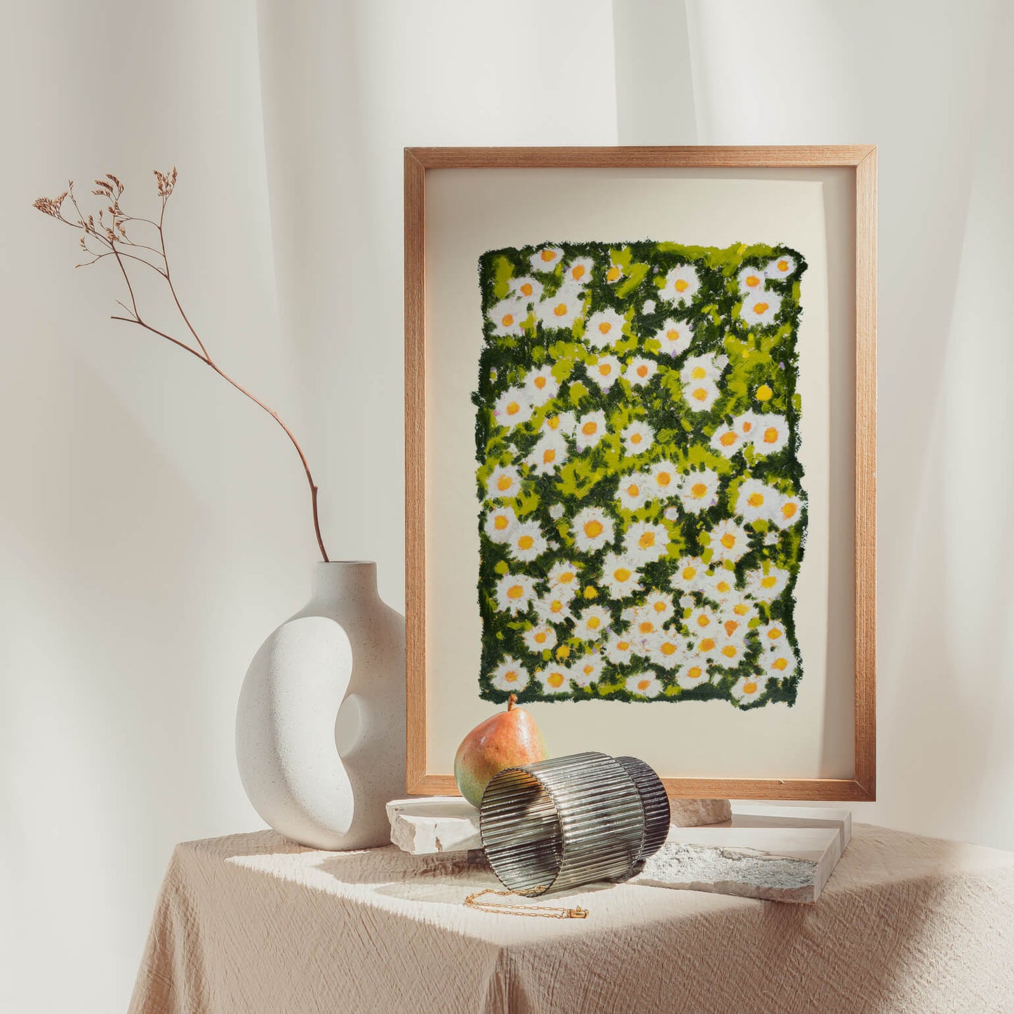 Living In The Daisies Art Print