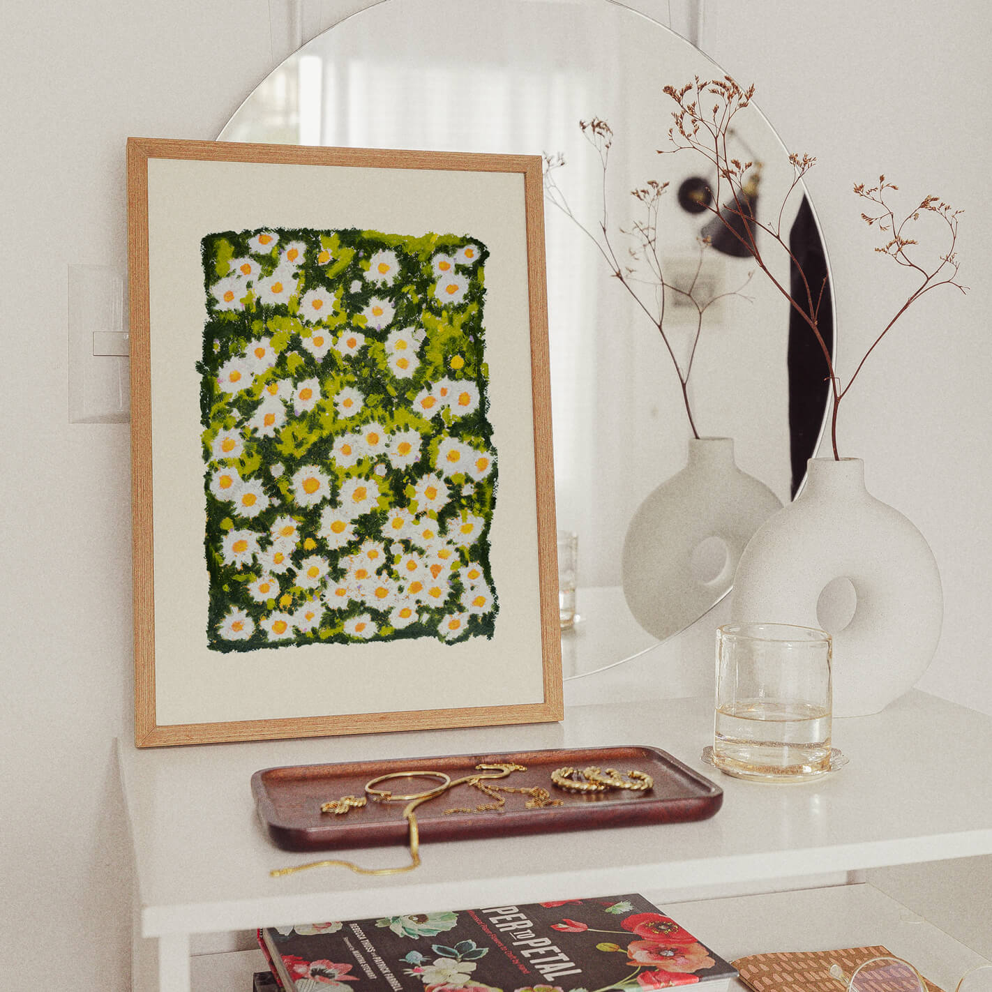 Living In The Daisies Art Print