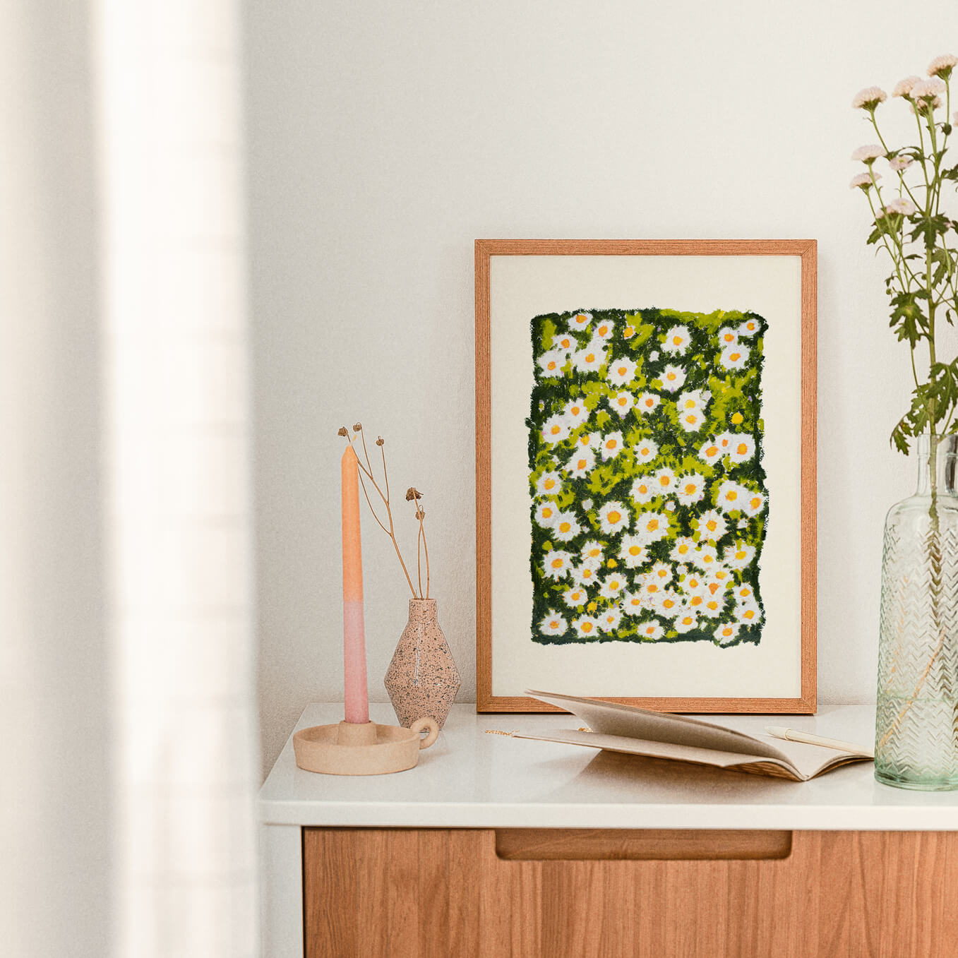Living In The Daisies Art Print