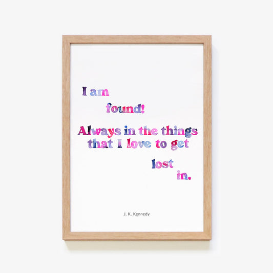 Love To Get Lost Poem Print