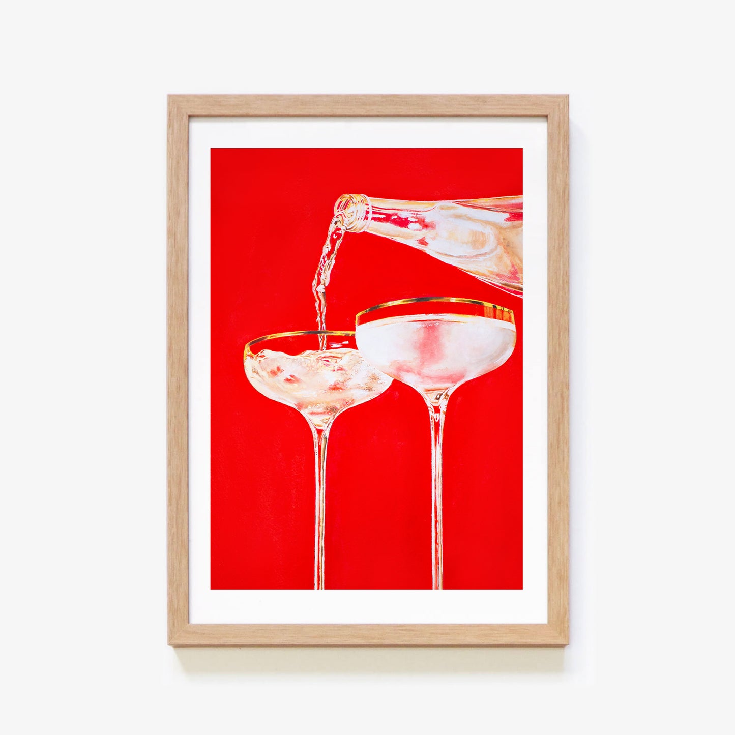 Red Retro Cocktail Glasses