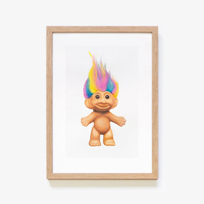 Rainbow Troll Doll Art Print