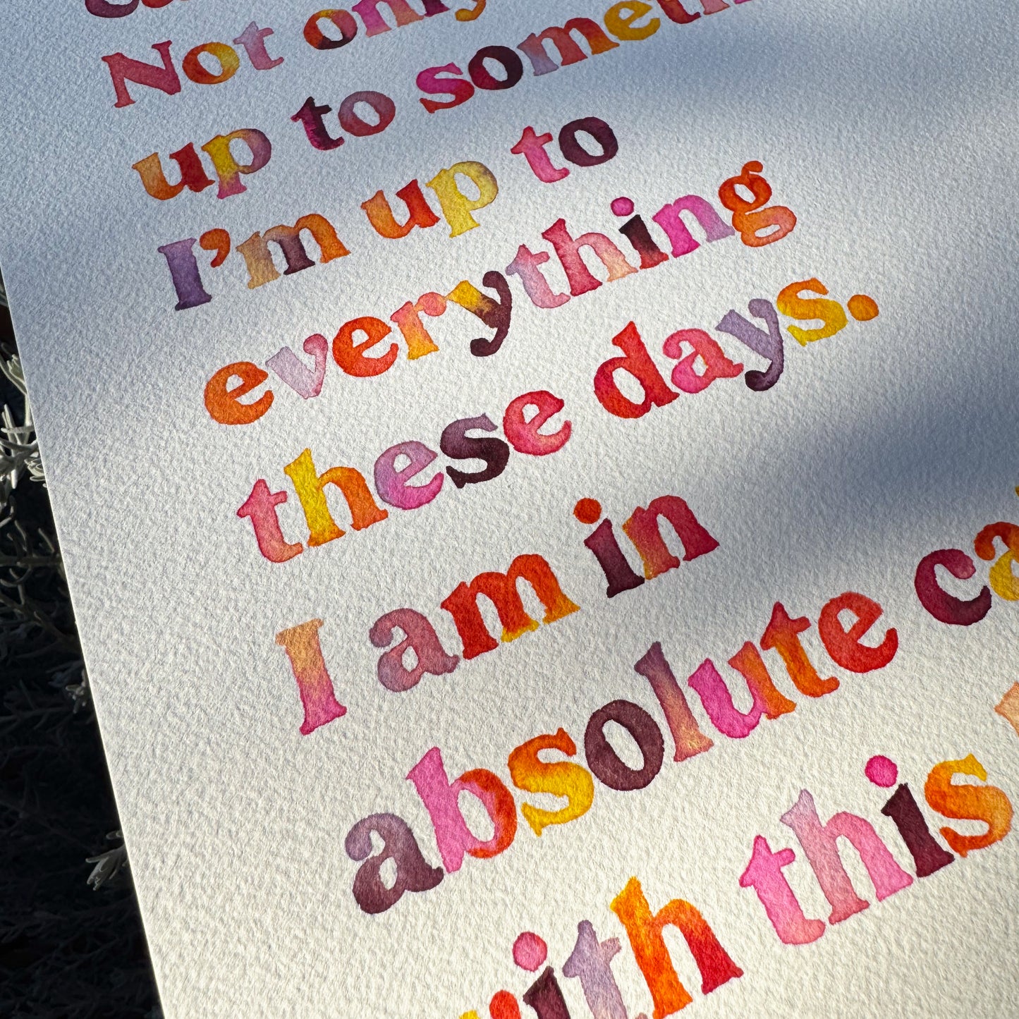 In Absolute Cahoots Poem - Original Watercolour Painting
