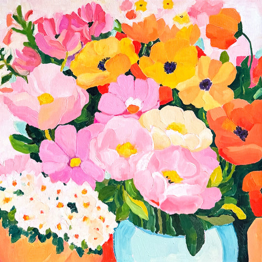 Market Day Flowers Original Artwork