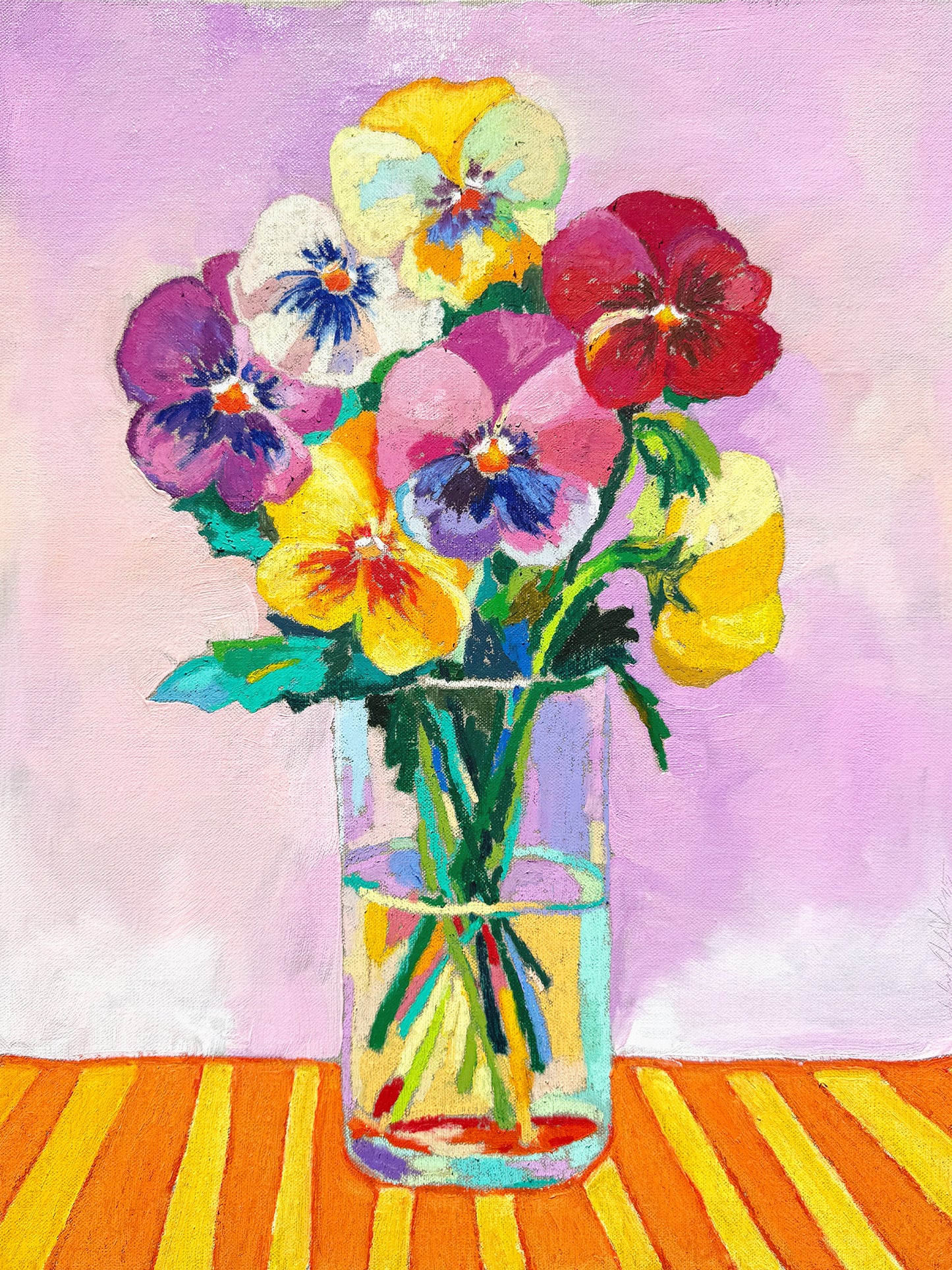 Pansies In Wonderland Original Artwork