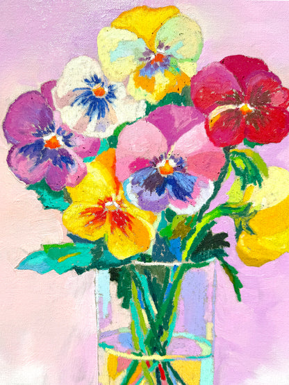 Pansies In Wonderland Original Artwork