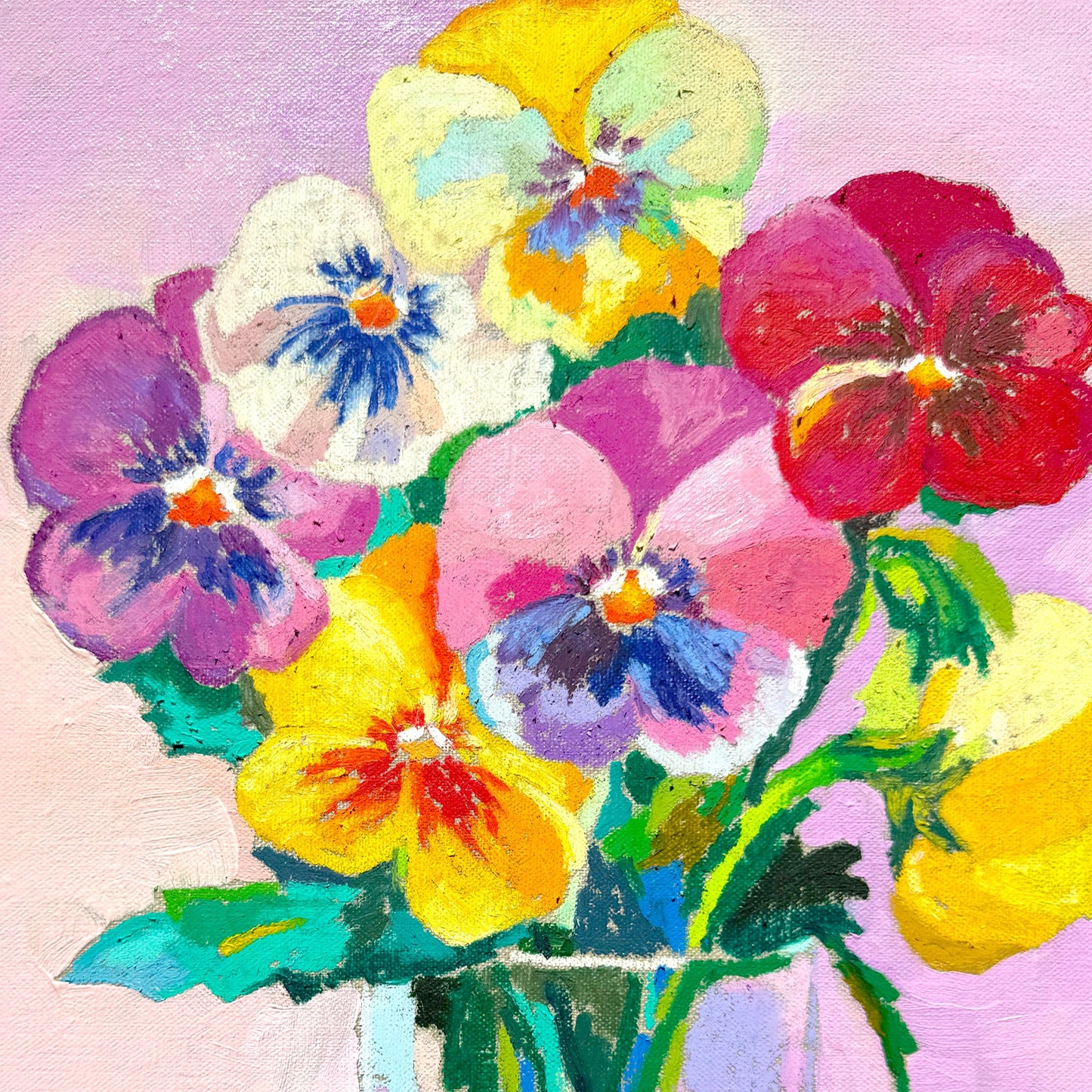 Pansies In Wonderland Original Artwork