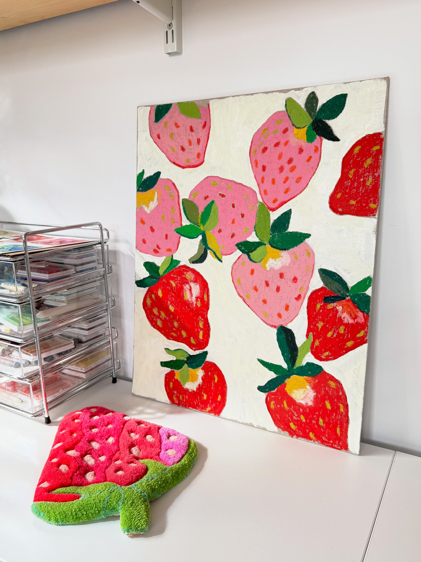 Strawberries On Cream Original Artwork