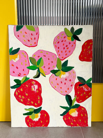 Strawberries On Cream Original Artwork