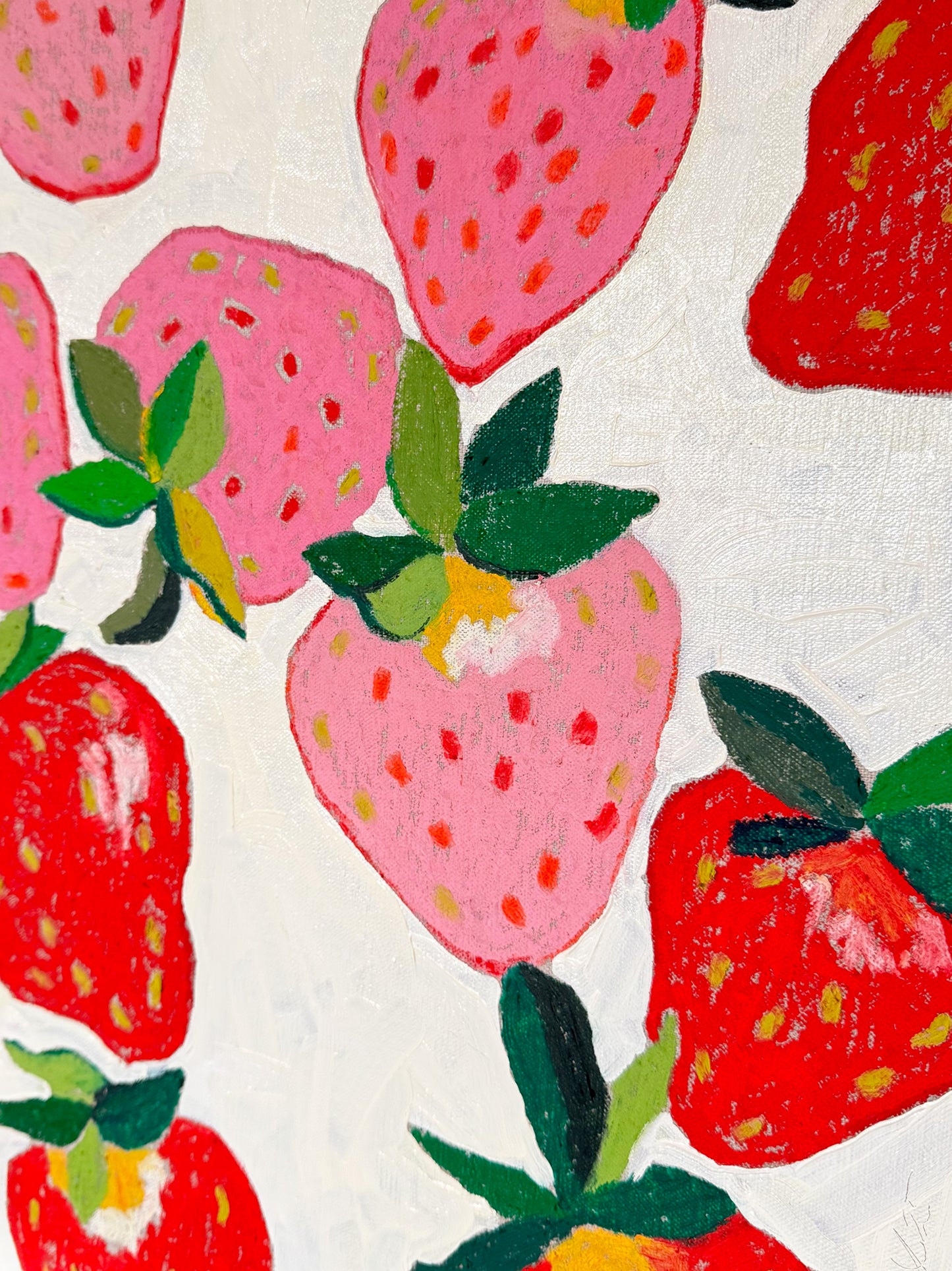 Strawberries On Cream Original Artwork