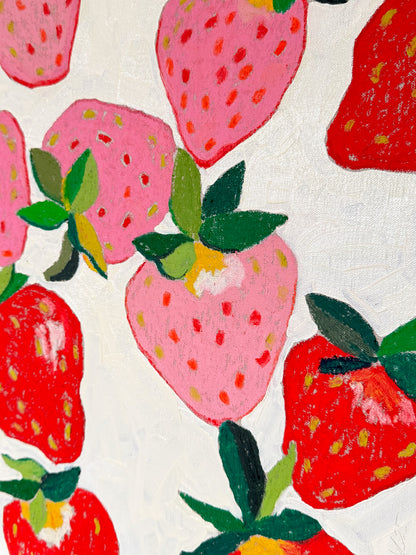 Strawberries On Cream Original Artwork