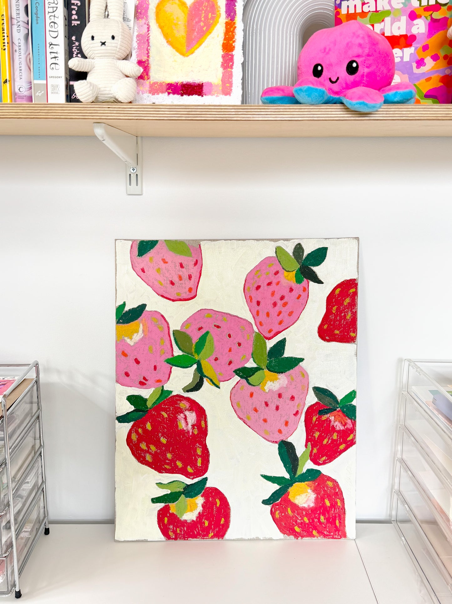 Strawberries On Cream Original Artwork