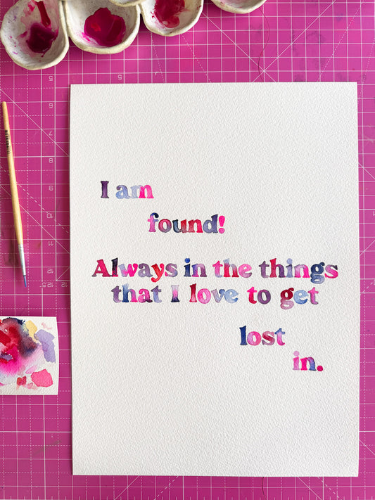 Love To Get Lost Original Watercolour Painting