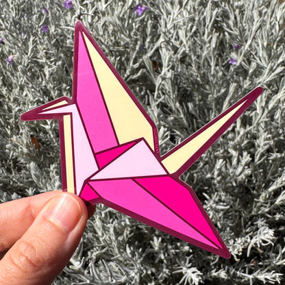 Origami Paper Cranes (3 Colours) Vinyl Stickers