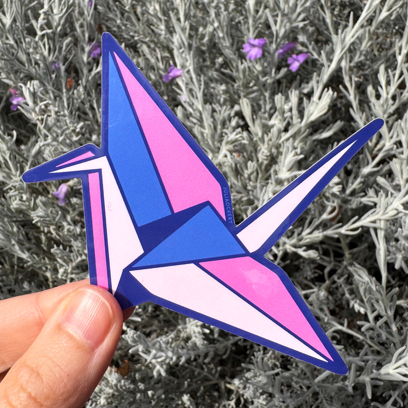Origami Paper Cranes (3 Colours) Vinyl Stickers