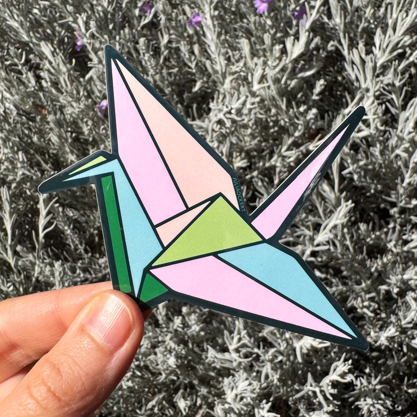 Origami Paper Cranes (3 Colours) Vinyl Stickers