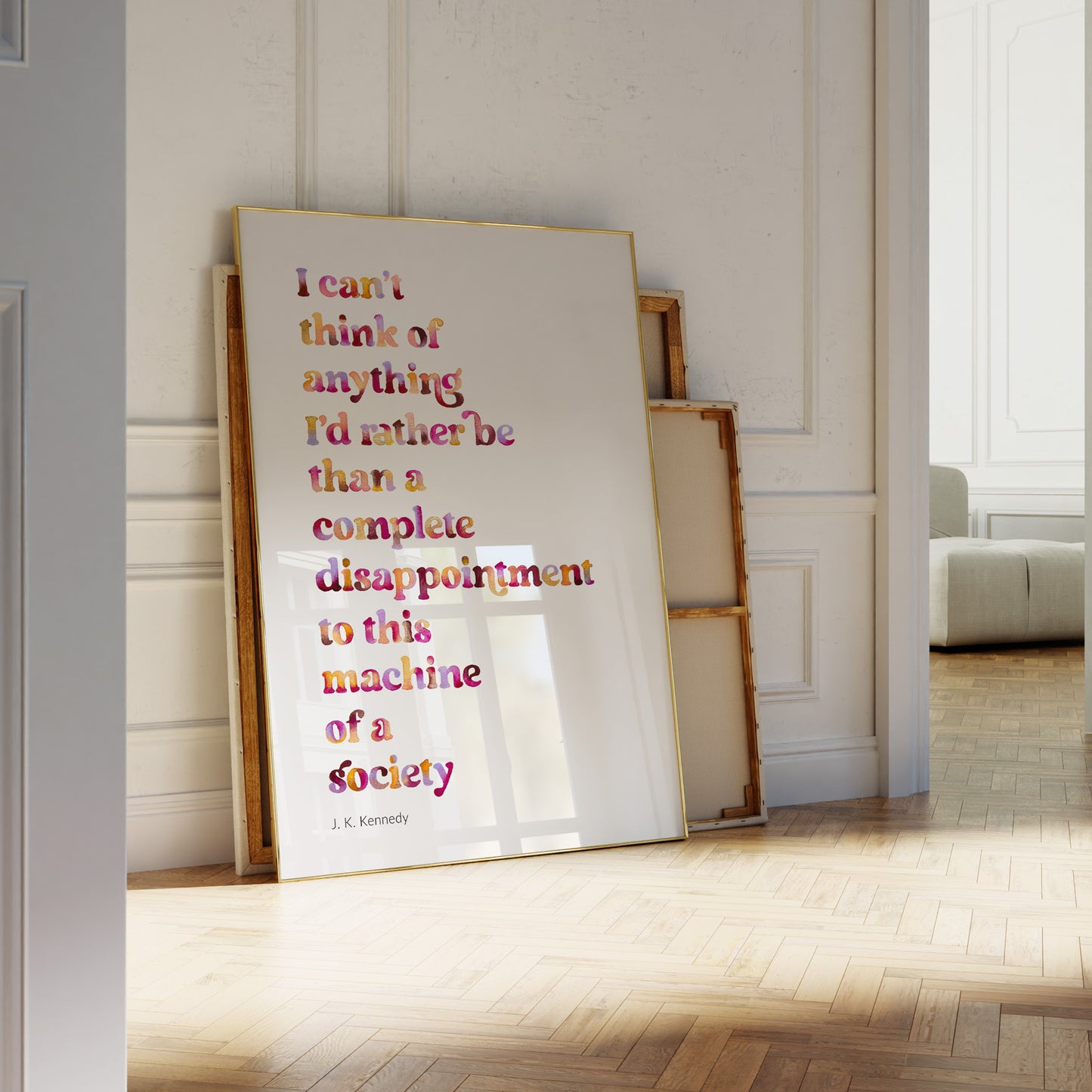 Machine of a Society Poem Print