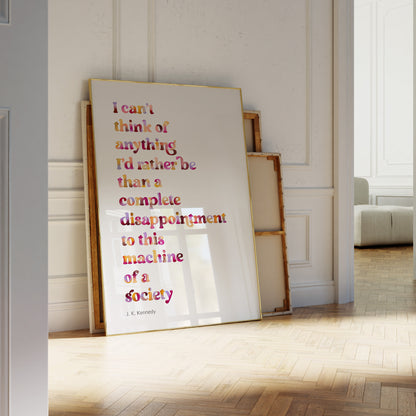Machine of a Society Poem Print