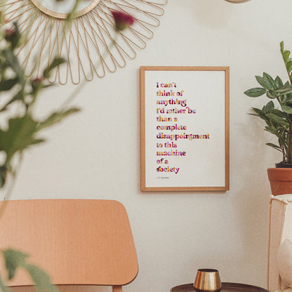 Machine of a Society Poem Print