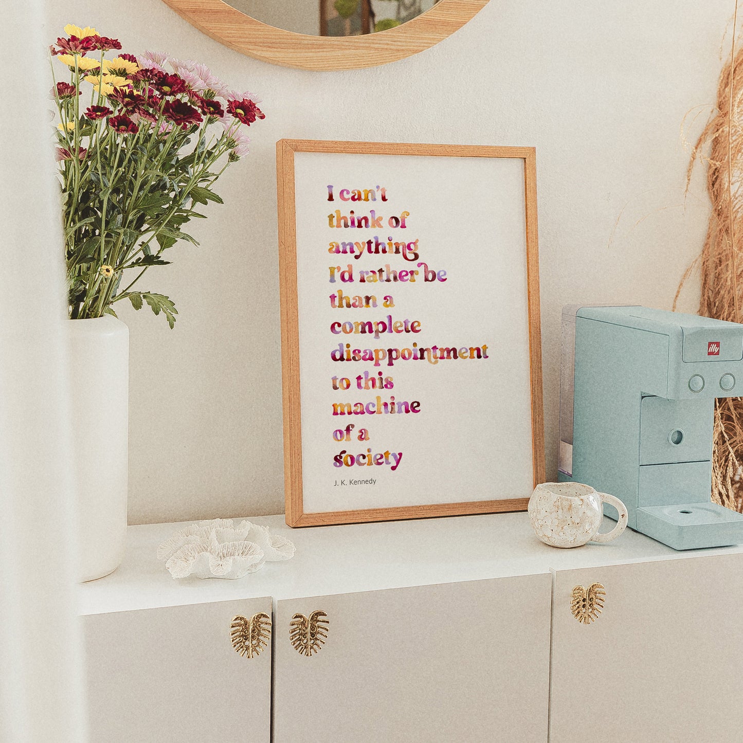 Machine of a Society Poem Print