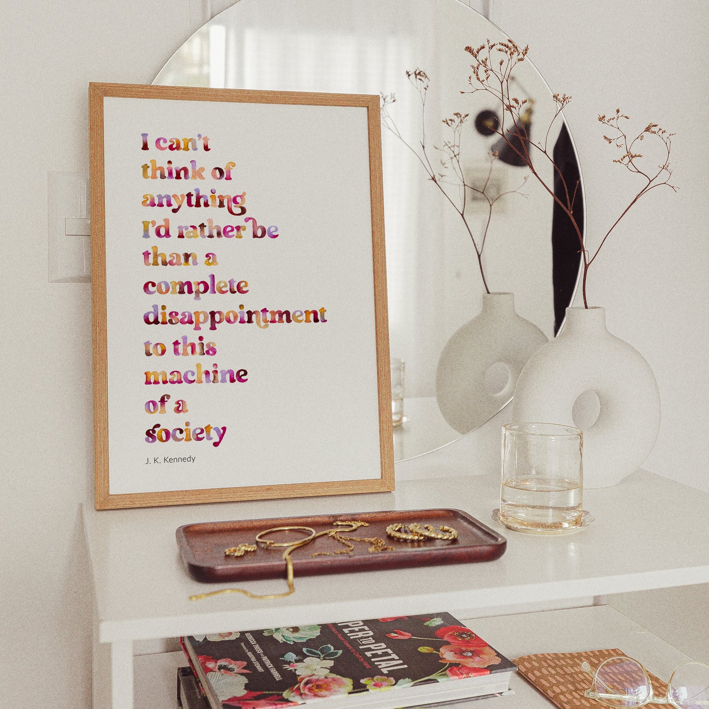 Machine of a Society Poem Print