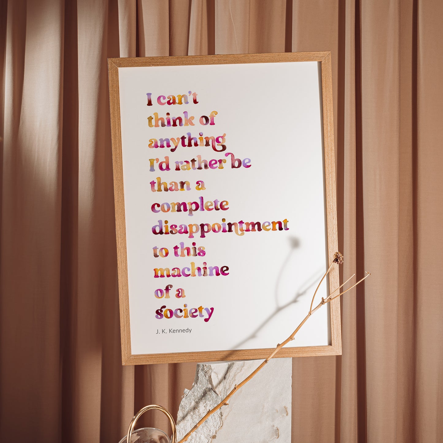 Machine of a Society Poem Print