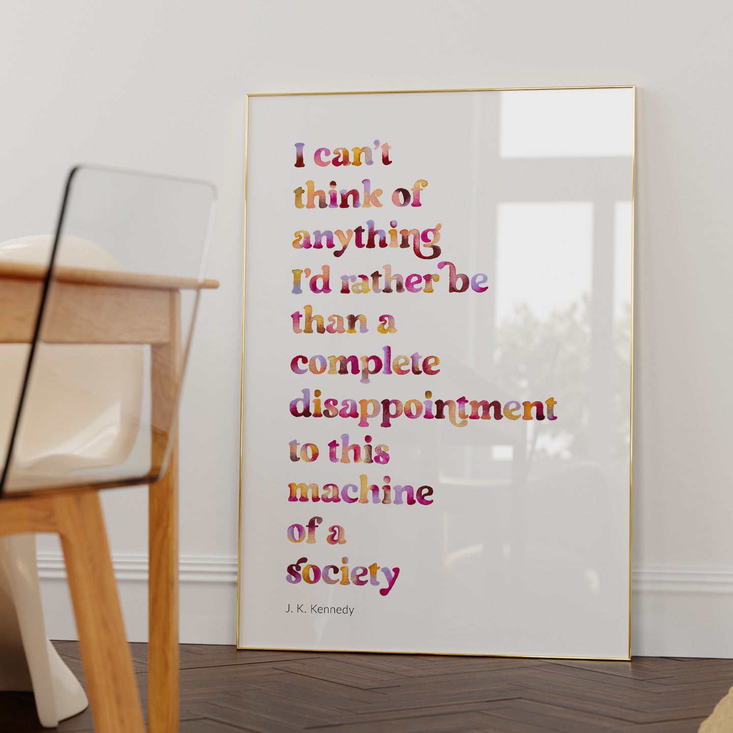 Machine of a Society Poem Print