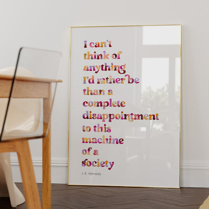 Machine of a Society Poem Print