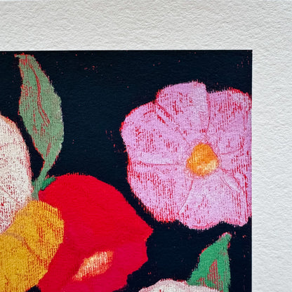 Midnight Moonflowers Art Print