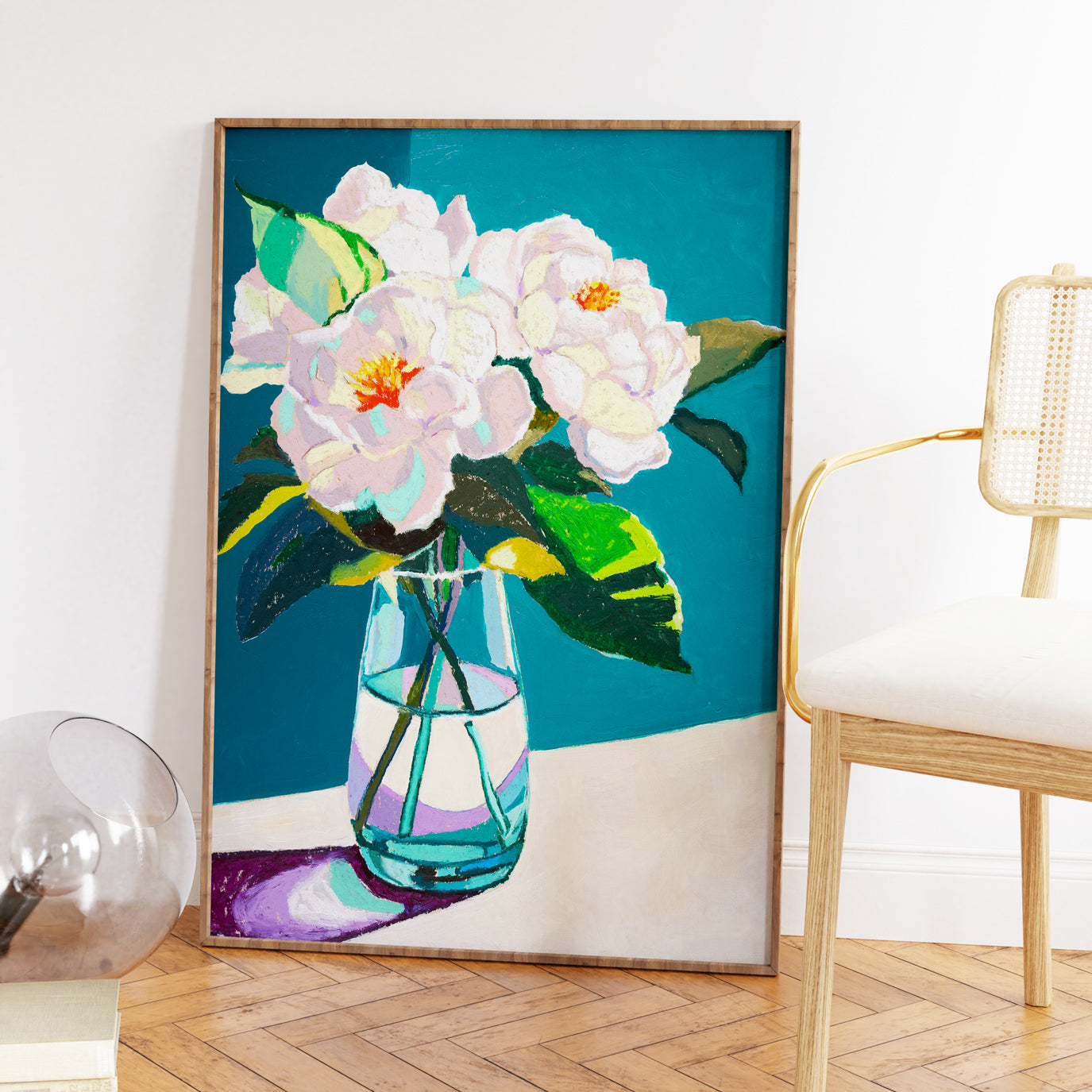 White Peonies Art Print