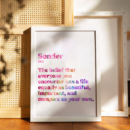 Sonder Definition (Rainbow) Art Print